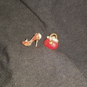 High heels and Purse Studd Earrings